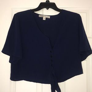 Navy crop top